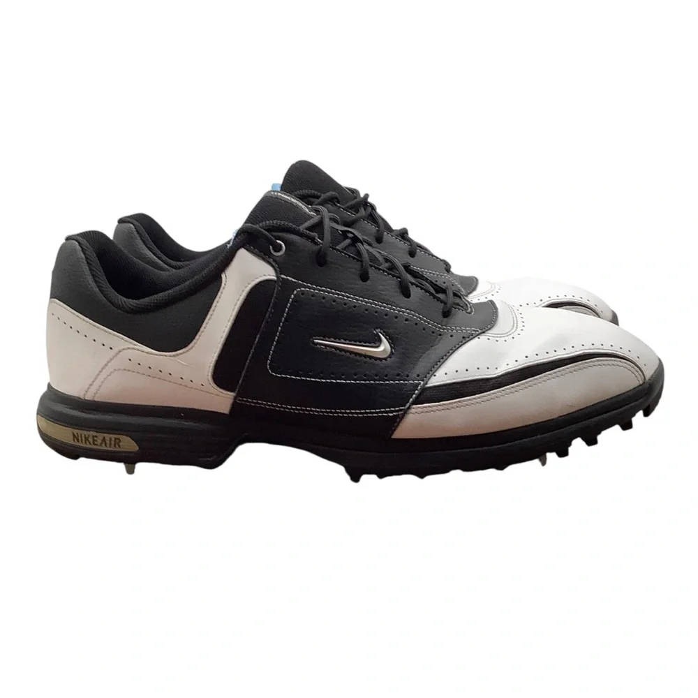 Nike NIKE Air Tour Saddle‎ Men US 9.5 White/Black Golf Shoes  336050-103